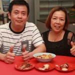 MR. HUNG & WIFE MS. GAN SERVING THE CHARCOAL ROASTED AND THEIR HANDMADE NOODLES IN NUSAJAYA, JOHOR